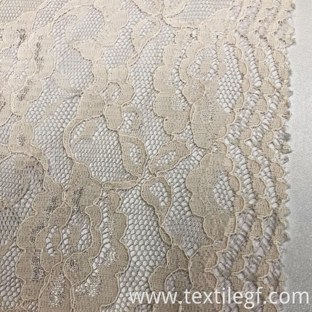 Pierced Flower Partten Lace Fabric